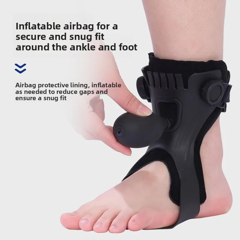 Drop Foot Brace Orthosis Black AFO Ankle Support AFOs With Adjustable Buckle Walking Support for Hemiplegia Stroke Shoes Walking