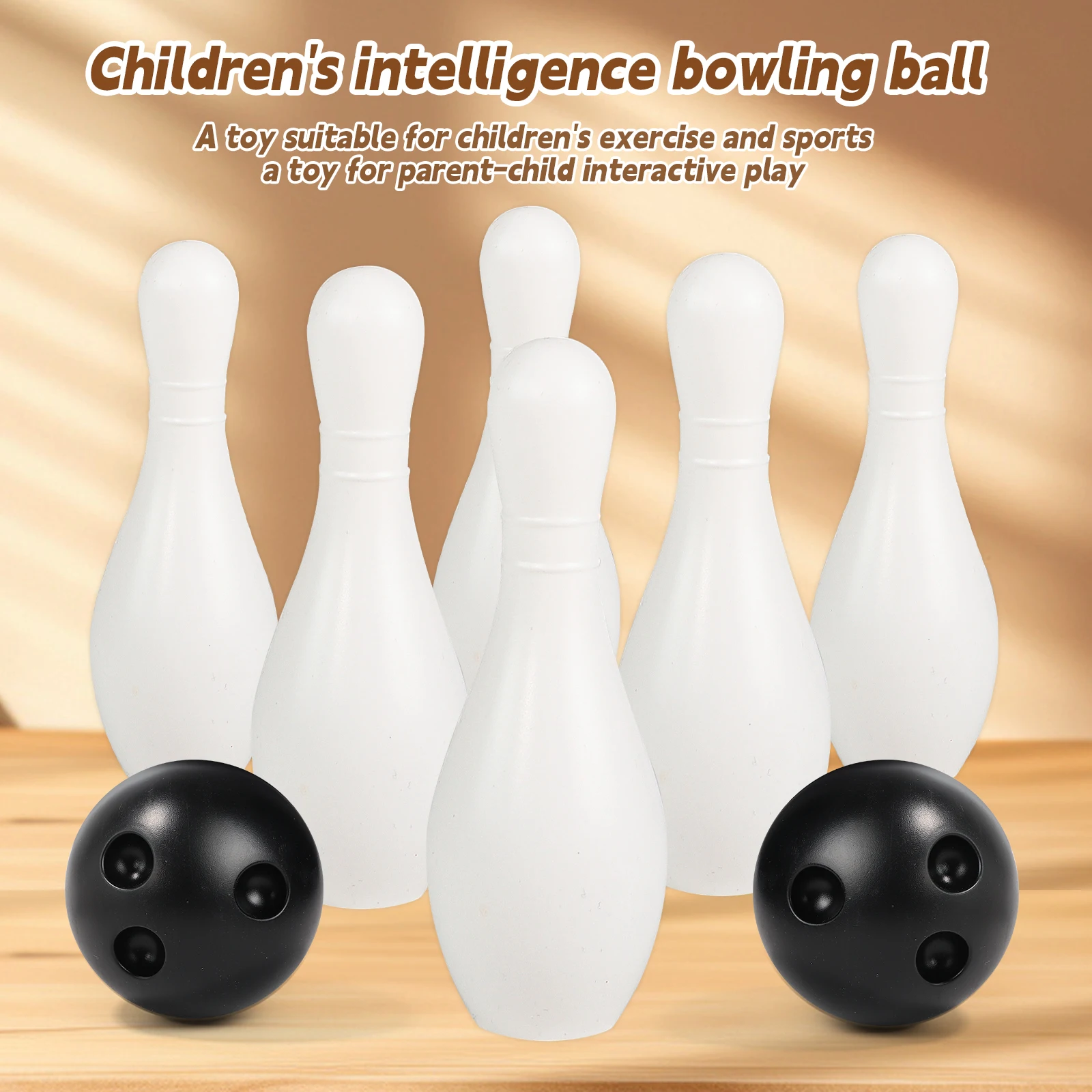 Brinquedos de boliche infantis, esportes internos e fitness, jogos competitivos para duas pessoas, 6 garrafas e 2 bolas, presentes de Natal, crianças