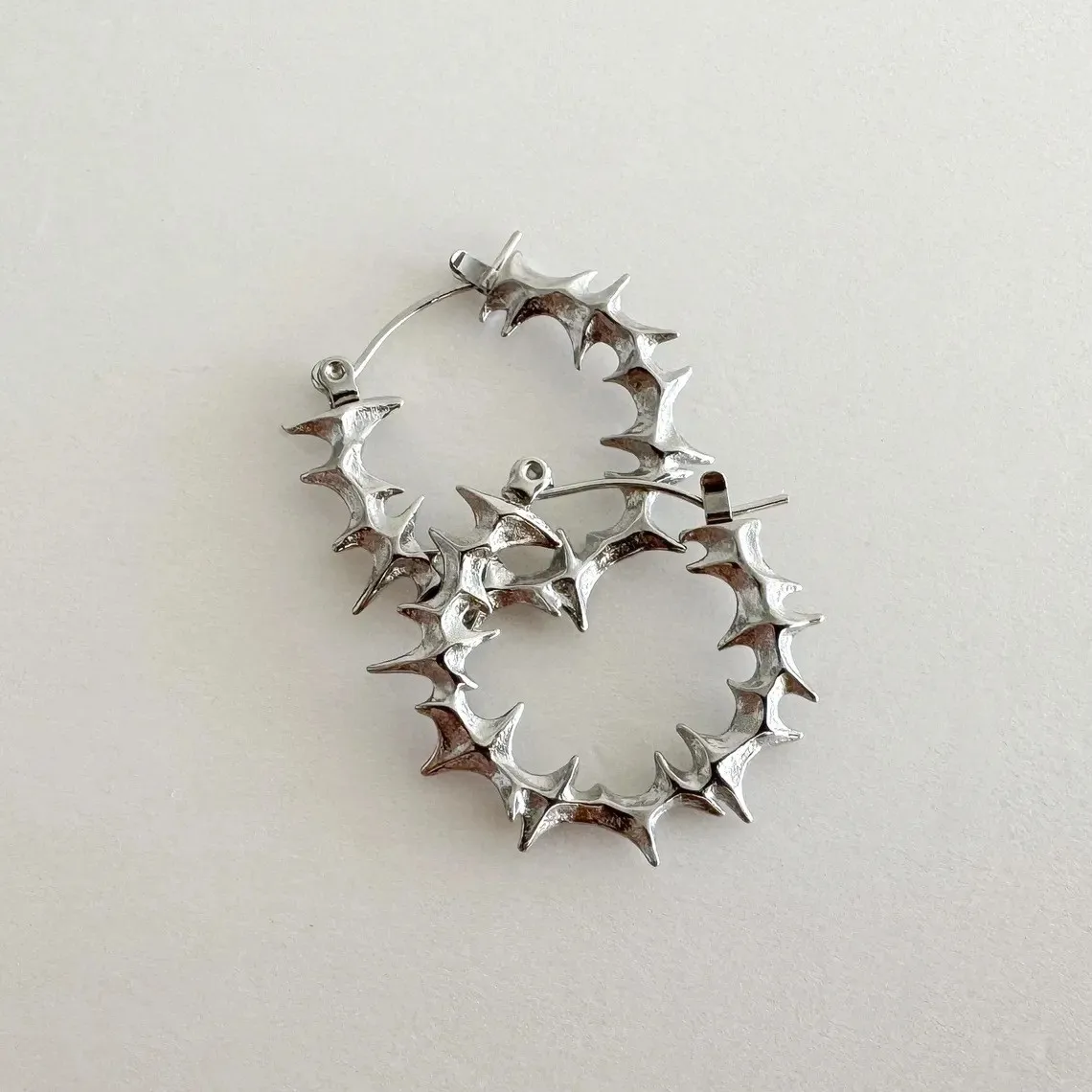 Shaped Thorn Earrings, Punk jewelry, Vintage, Y2k, Hippie, Spikes, Gothic accessories, Alternative, stud earrings For Women Man