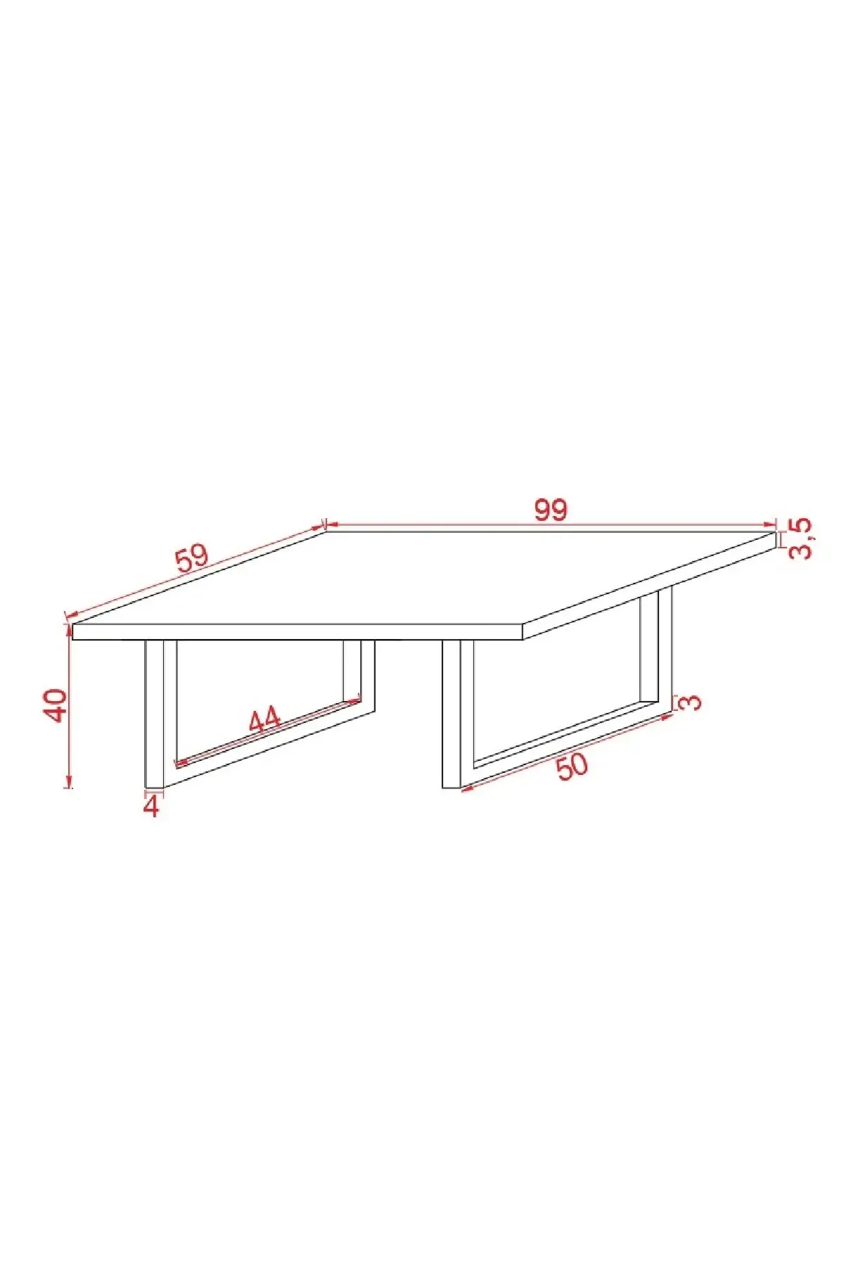 DOLBOVI Wood Natural Decorative Medium Coffee Table Metal Leg Coffee Table Special Processing Coffee Table Coffee Table