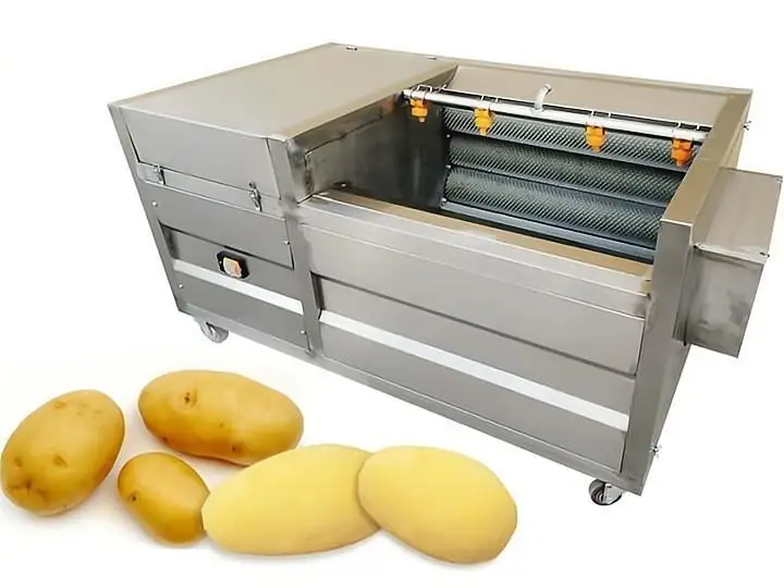 Vegetable Fruit Bubble Washing Machine SHENGKANG-HMPL PLC Gear Motor-304 Stainless Steel High Efficiency Electric/GAS/LPG