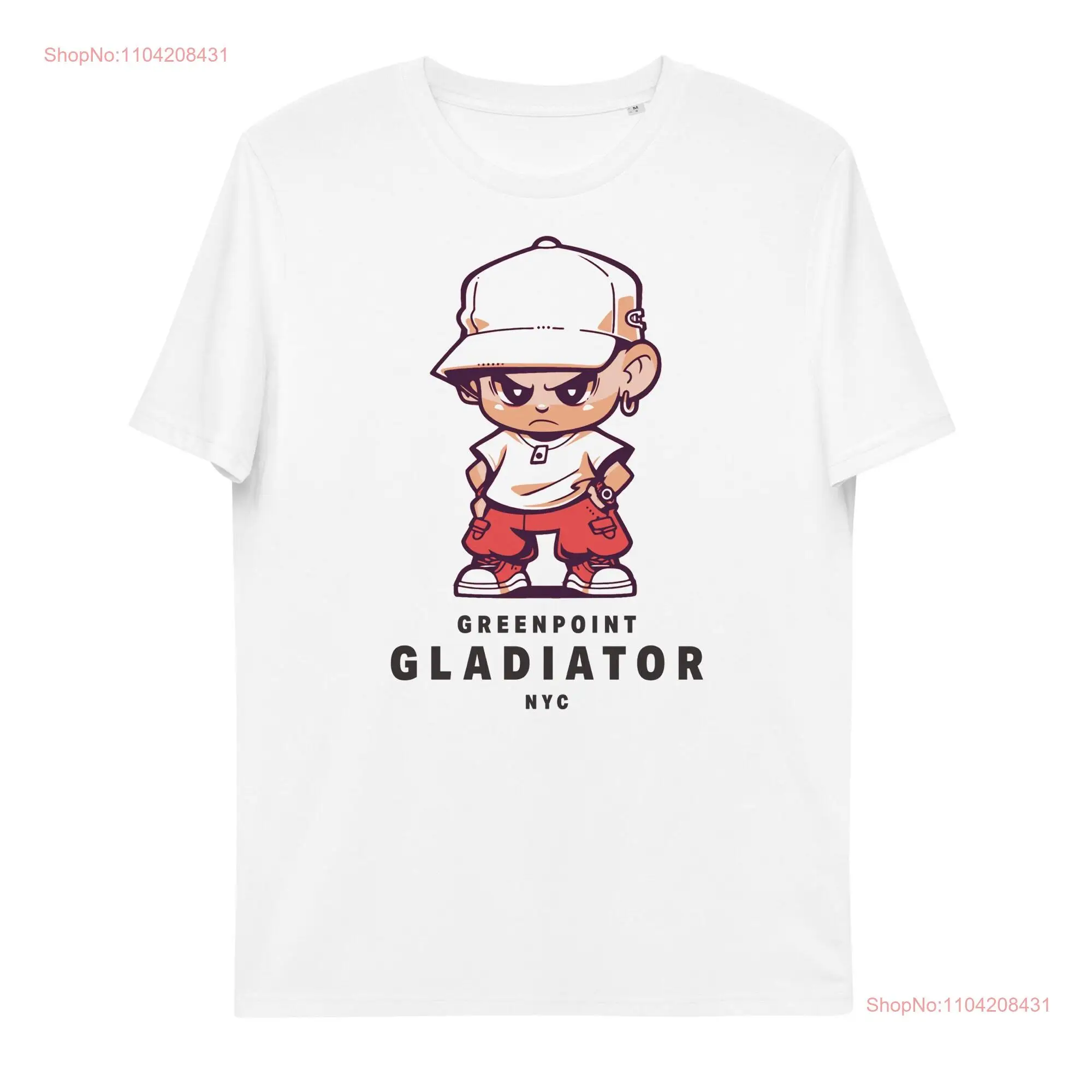 Greenpoint Gladiator Organic Cotton T shirt long or short sleeves