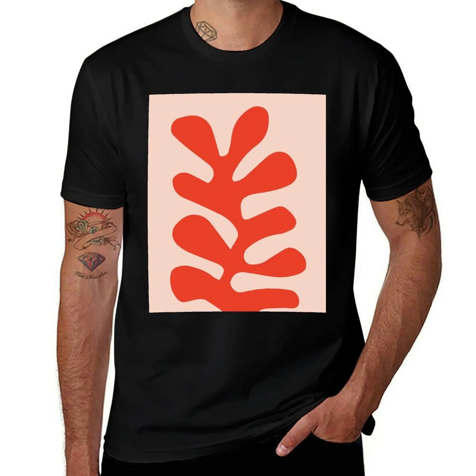 

Henri Matisse - Leaf Cutout - Papier Découpés - Red T-Shirt printed t shirts for man t shirt personalised T-Shirt