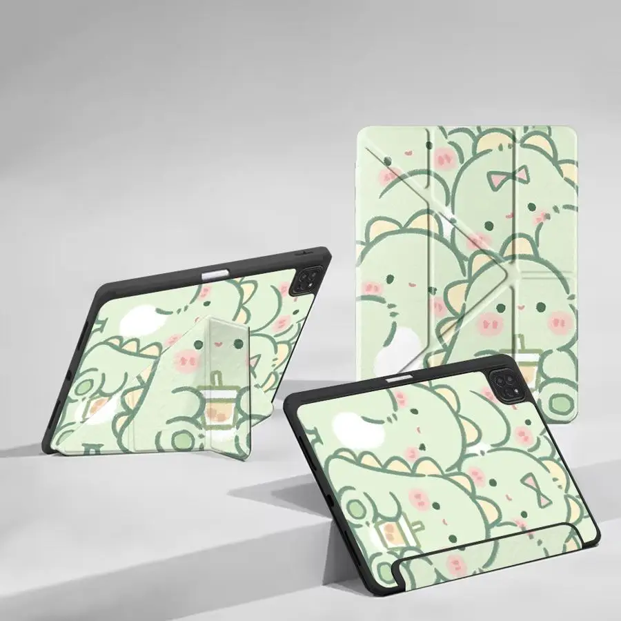 

Милый чехол-держатель с динозавром и медведем для планшетов iPad Mini 7, 6, Air 2025, 4, 5, M3, Air, M2, 1, 2, M4, Pro 10-го, 7-го, 11-го, 9-го, 8-го поколений
