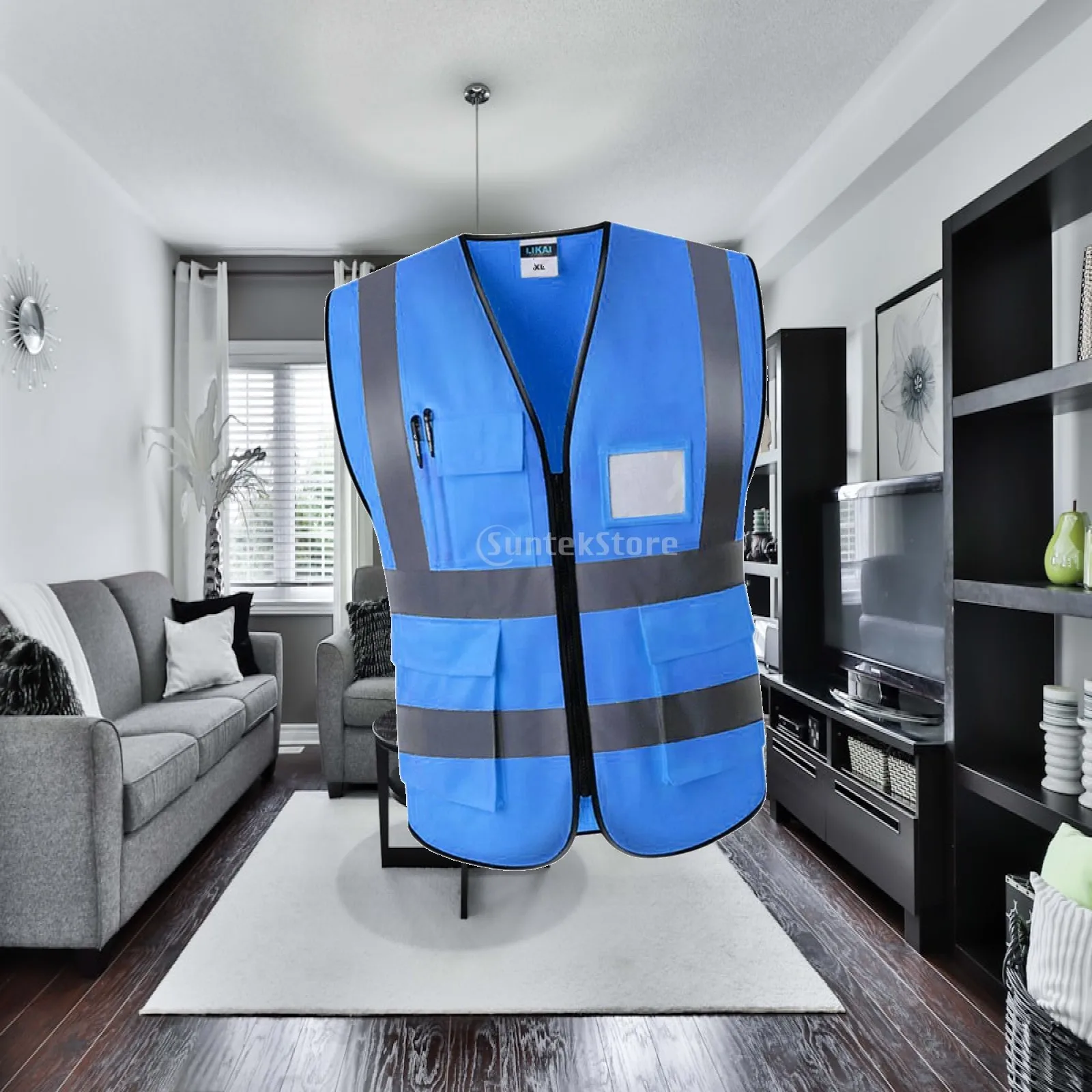 High Visibility Safety Sleeveless Shirt Mesh Safety Reflective Clothing Lightweight Vest for Traffic Control and Riding