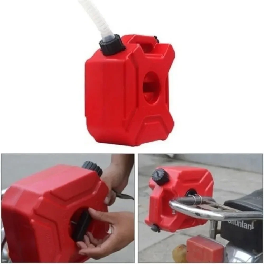 Motorcycle spare fuel tank 5L emergency oil can with lock