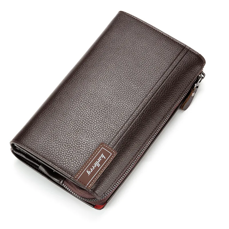 Baellerry New Men Wallets Big Capacity Handbags Cell Phone Pocket Passcard Pocket Male Clutch Bag Top Quality Men Money Clips