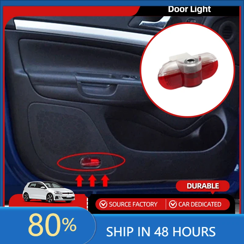 

2026 Горячие колпаки для ключей, 2 шт. для VW Polo Caddy Bora Lavida Golf 3 4 MK3 MK4 Beetle Jetta Touran, светодиодные лампы для дверей автомобиля Inte