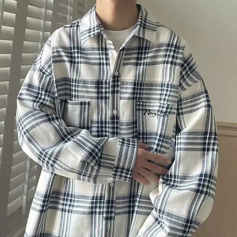 

Новая клетчатая куртка-рубашка с длинными рукавами для мальчиков