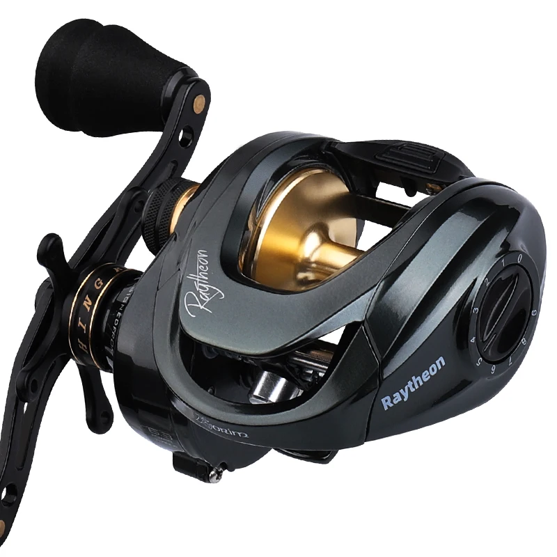 

HISTAR Raytheon Long Casting 6.5:1 12kg Drag Power High Ratio 10+1 BB Metal Body Baitcasting Fishing Reel