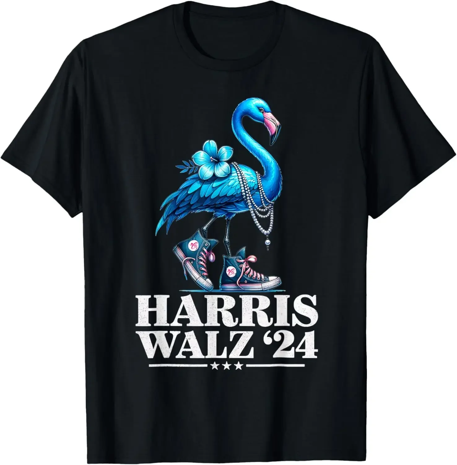 Flamingo Chucks And Pearls Comma La Kamala 2024 T-Shirt