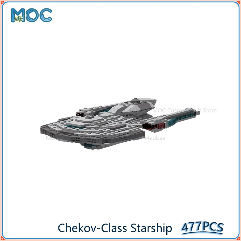 Chekov-Class Starship (25th Century Springfield-Class) MOC Building Blocks DIY Assemble Bricks UCS Space Model Toys Gifts 477PCS