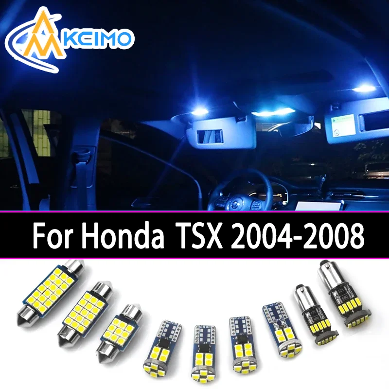 

Kcimo LED For Honda TSX 2004-2008 Premium Bright LED Interior Dome Map Trunk Light Kit Car Led Lamps Canbus Car LED