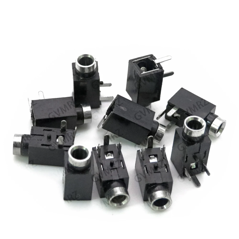 10PCS/20PCS PJ-210 PJ-215  3.5MM channel stereo Jack Socket Stereo Solder Panel Mount Headphone jack Audio video female dual