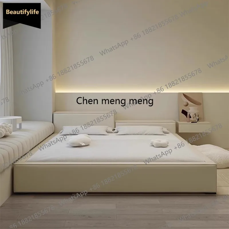 

Кровать Q181 Lounge Girls, размер Queen, минималистичная, для главной спальни, с кремовым изголовьем класса люкс, Cama De Lujo Para Dormitorio, мебель для дома