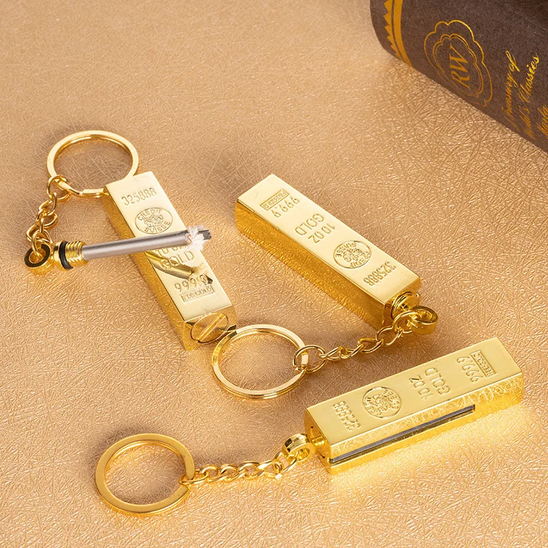 ‌Sealed Windproof Open Flame Lighter - Metallic Gold Compact, Portable Metal Oil Lighter, Tens of Thousands of Match Ignitions