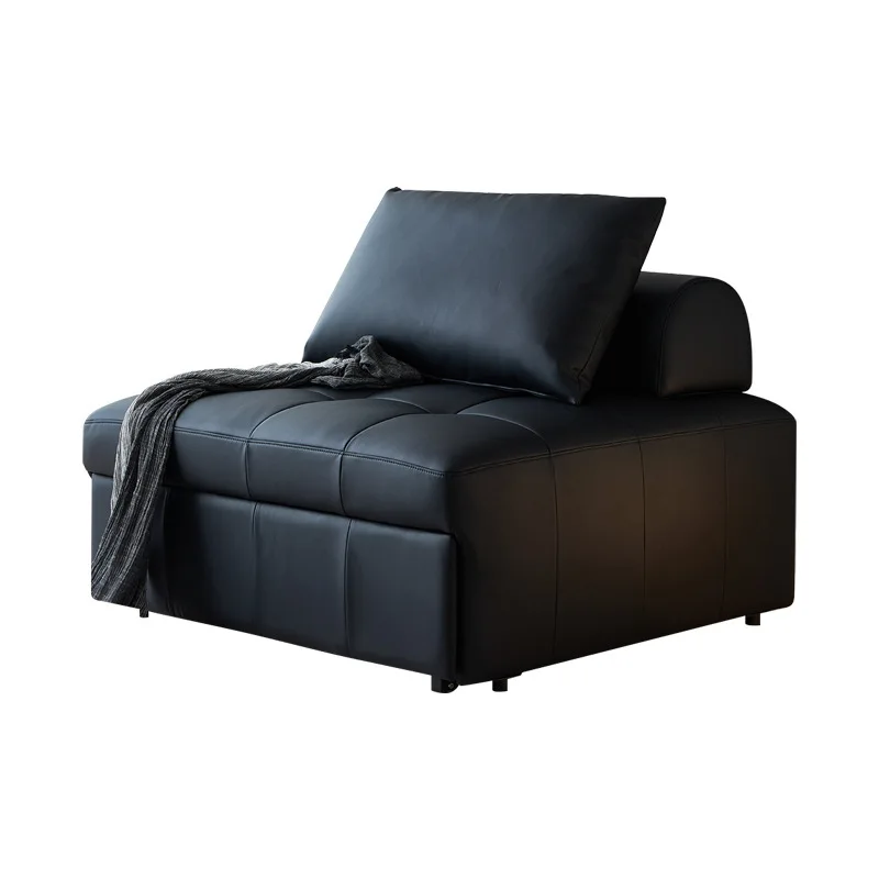 

Cream wind armless sofa bed dual-purpose small apartment multi-functional living room pull-out fabric foldable sofa bed