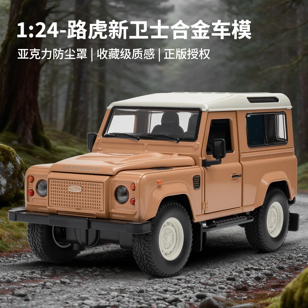 

Модель внедорожника Defender 1:24 из настоящего сплава, бизнес-симулятор, офисный декор, акриловая коробка, элитный подарок-игрушка