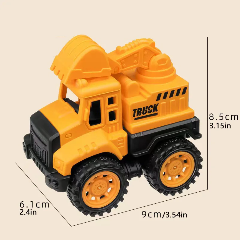 Simulation engineering truck excavator model, kids inertia excavator bulldozer toy car to give children the best gift