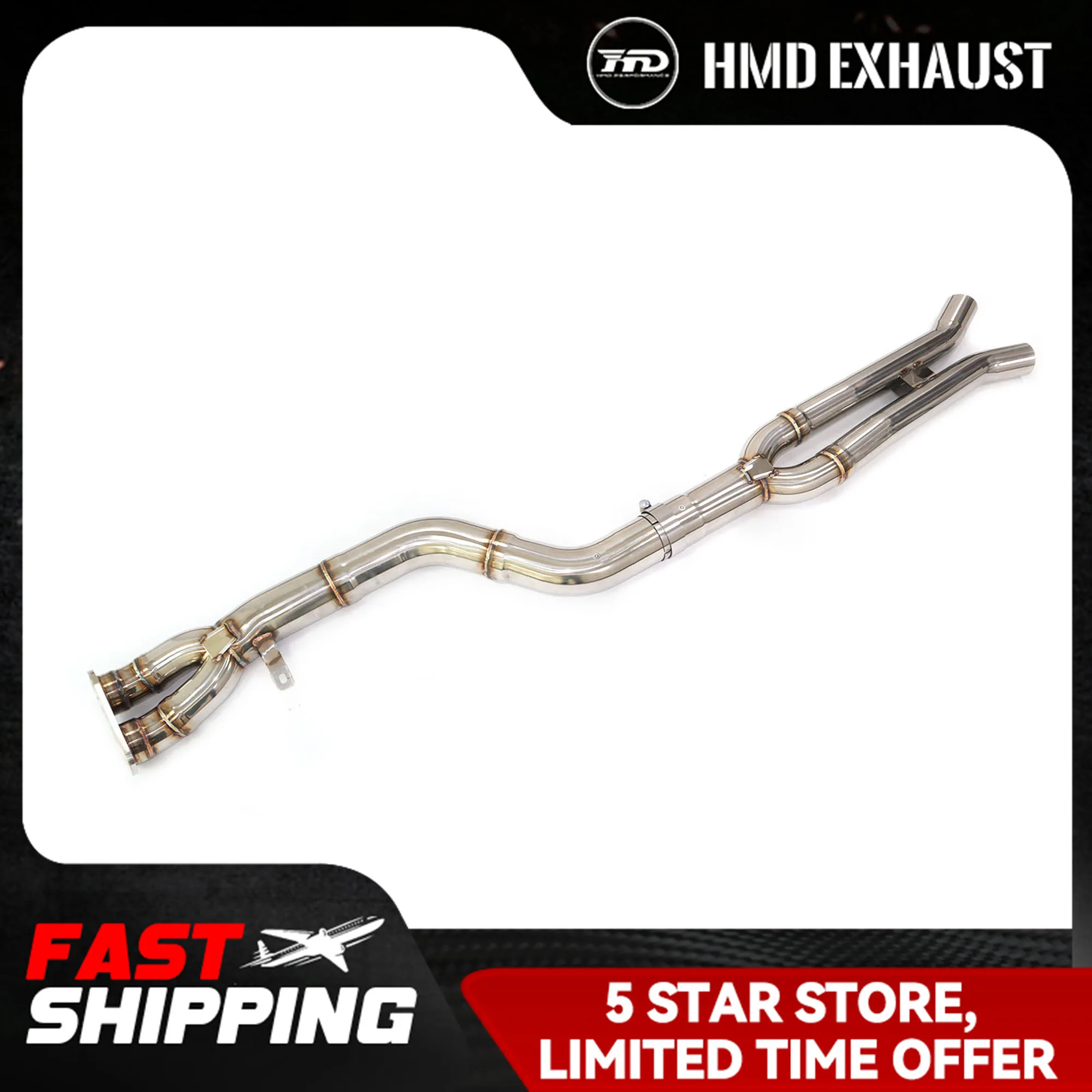 

HMD Stainless Steel Exhaust System High Flow Performance Middle Pipe Is Suitable For BMW X3M F97 Car Pipe