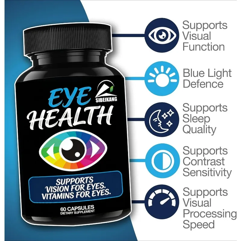 Eye Vision Vitamin Supplements, 60 Pills -14 Active Ingredients, Lutein.