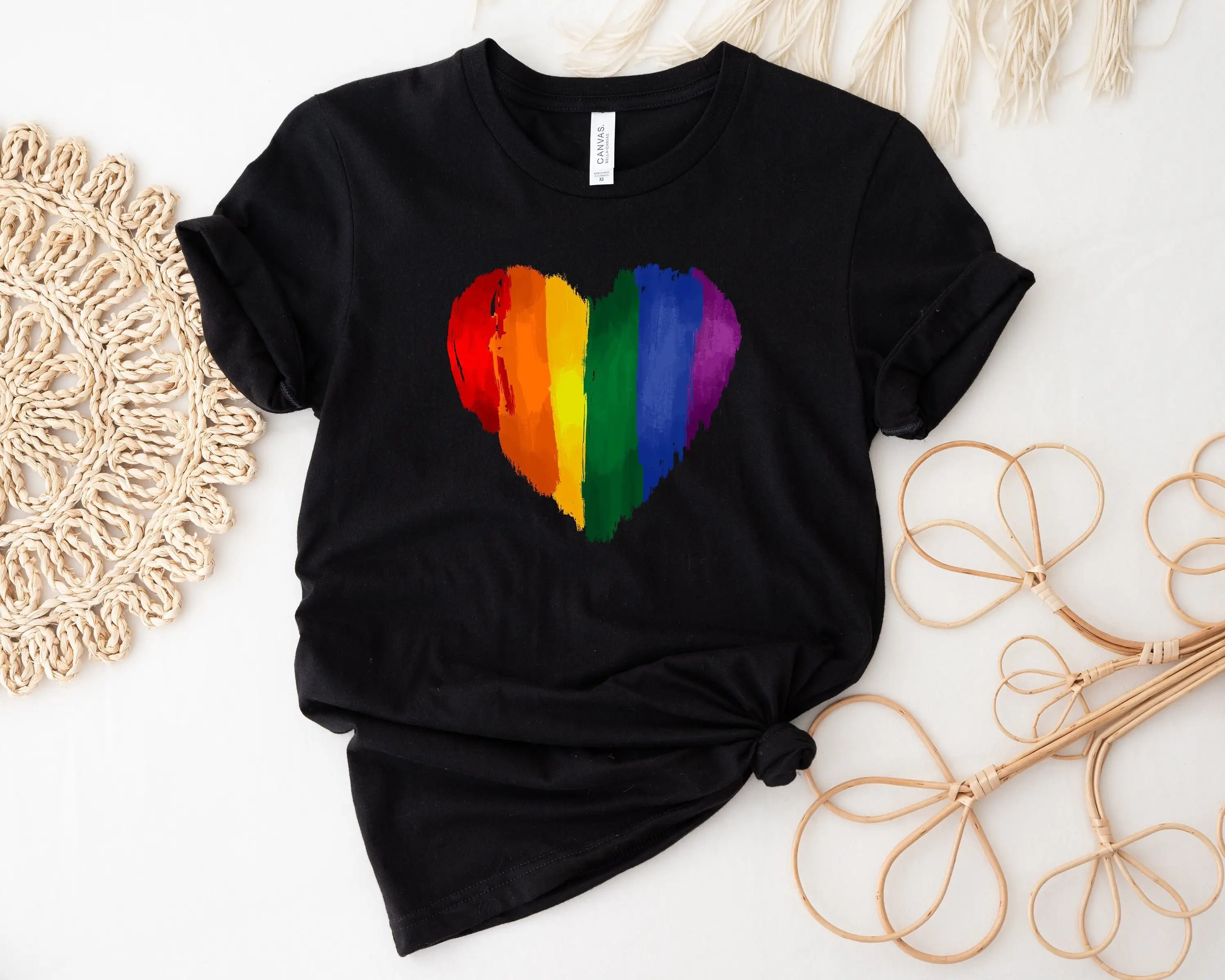 Pride Heart Love T Shirt Lgbtq Lgbt Gay Lesbian Equality Trans Rights