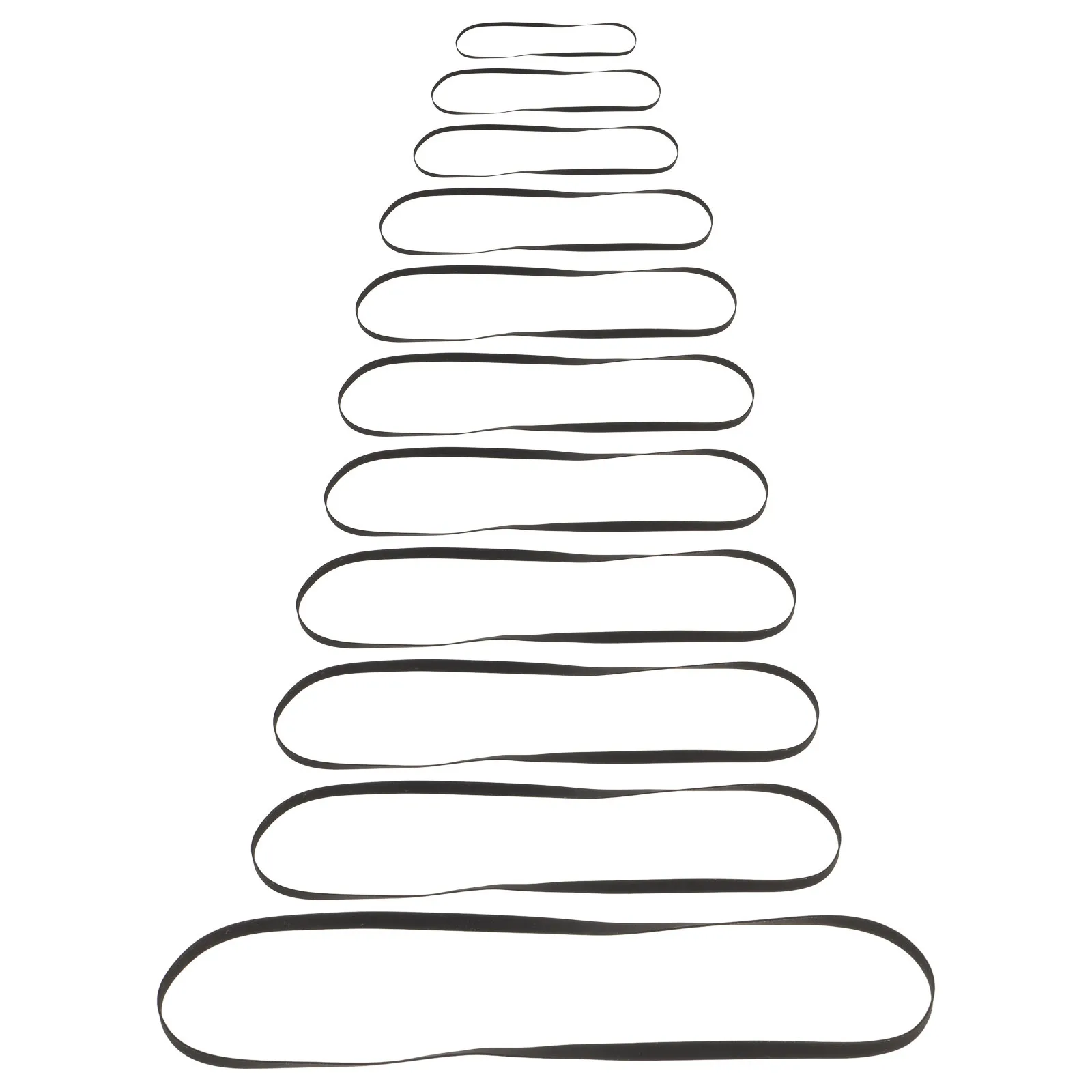 

11Pcs Rubber Phonograph Belt Flexible Supple Drive Belt for Record Player Turntable Accessories Noise Reduction