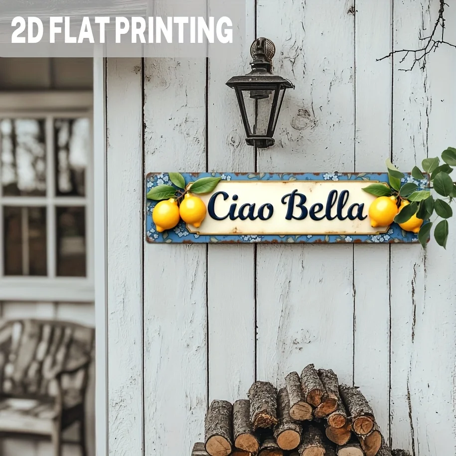 2D Rustic Lemon Theme Wooden Wall Hanging Decorative Furniture Mounted Home Garden Patio Holiday Doorway Decor Moving Gift