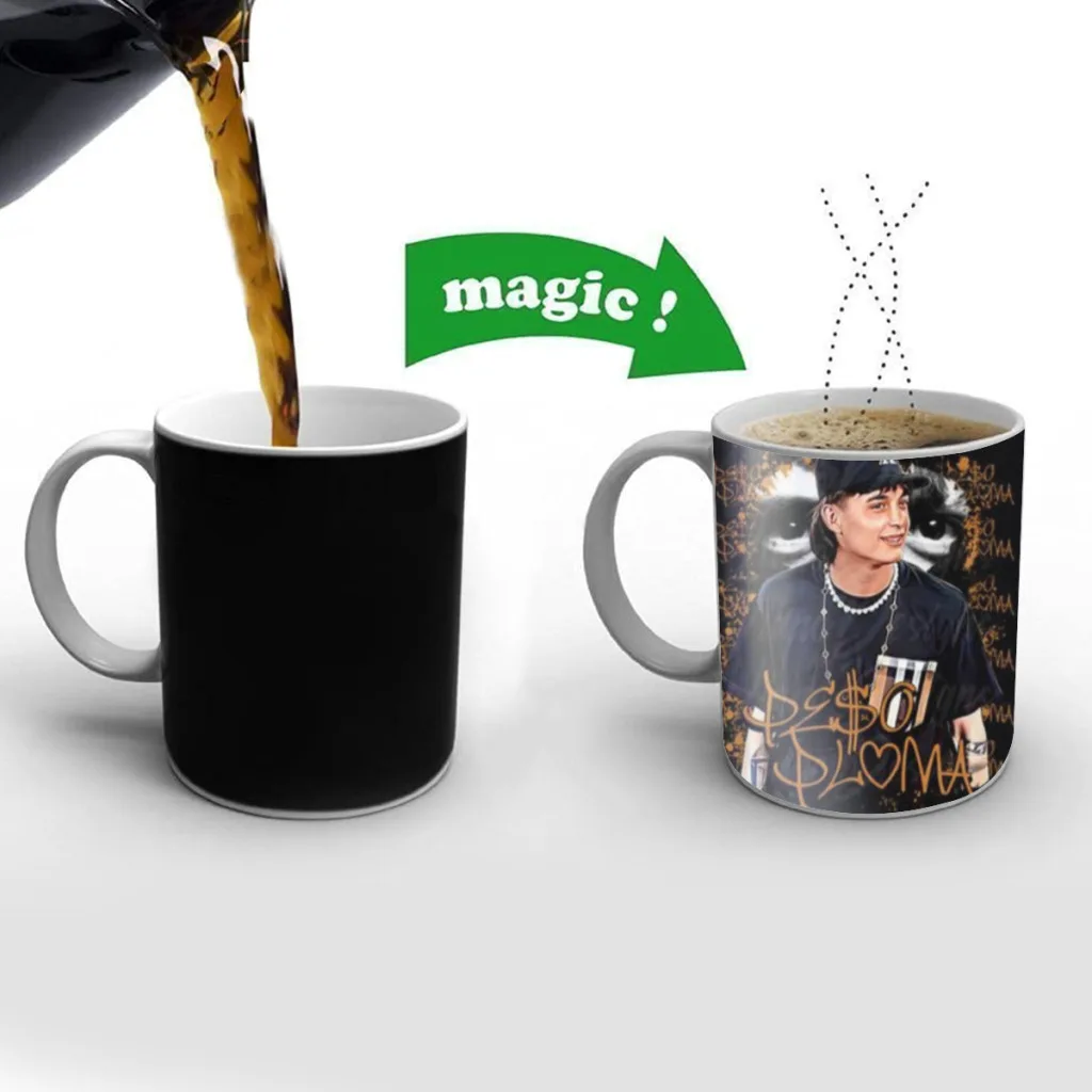 

Mexico Peso Pluma Rapper Free shipping Mug Changing Color Ceramic Coffee Mugs Magic Tea Cup Best Gift