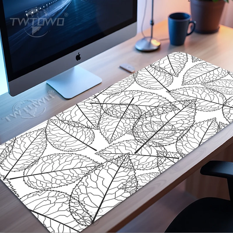Mouse Pad Simple Lines Leaves Gamer XL Computer Large Mousepad XXL MousePads Non-Slip Soft Mice Pad Desktop Mouse Pad