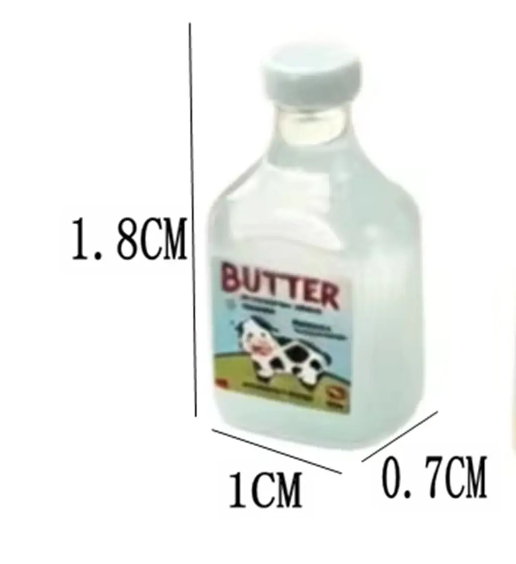 2pcs Candy Color Mini Drink Bottle Resin Figurine DIY Dollhouse Kitchen Accessory Simulation Beverage Model