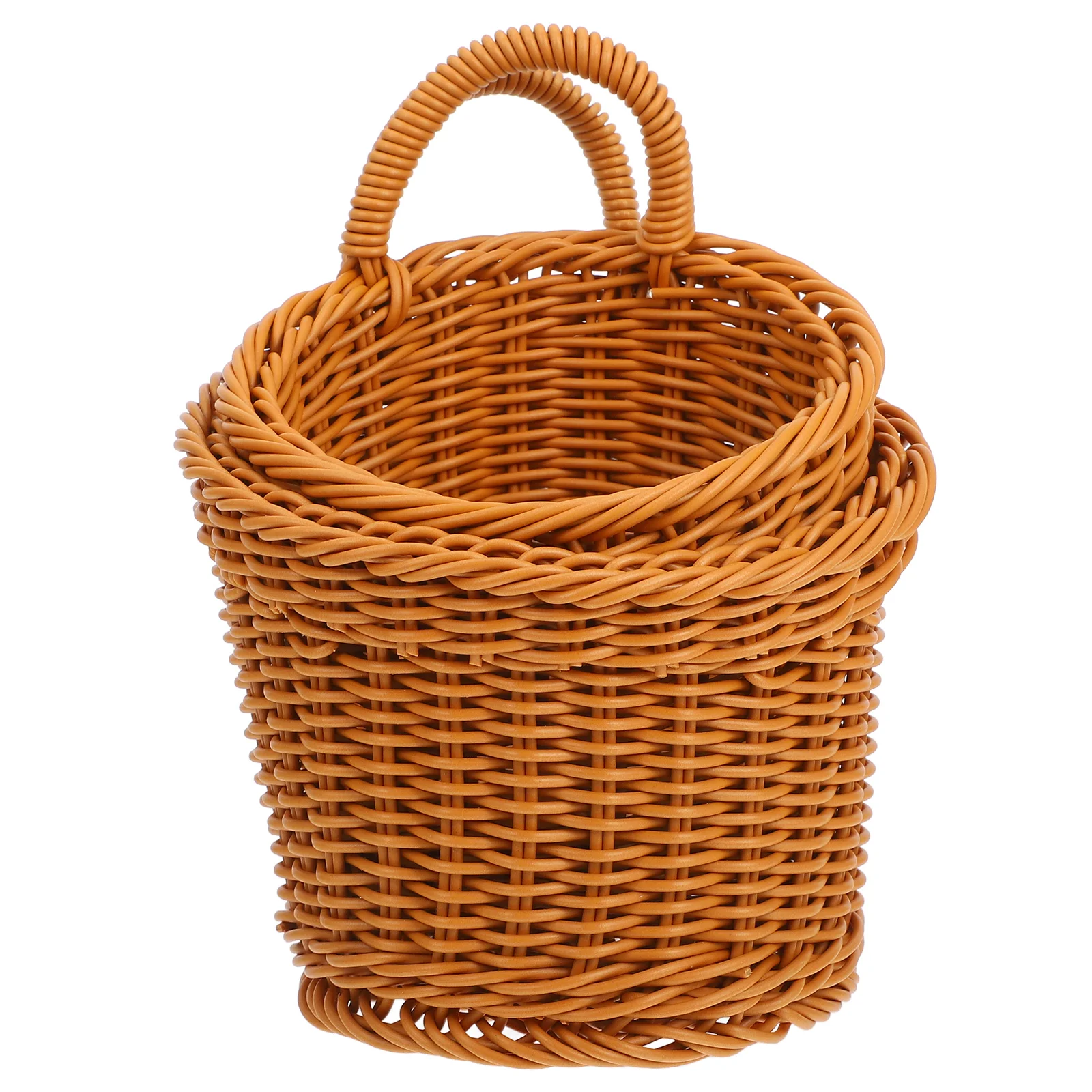 

2 Pcs Onion Ginger Garlic Storage Basket Baskets Woven Hanging Fruit Wall for Kitchen Flower Plastic Small