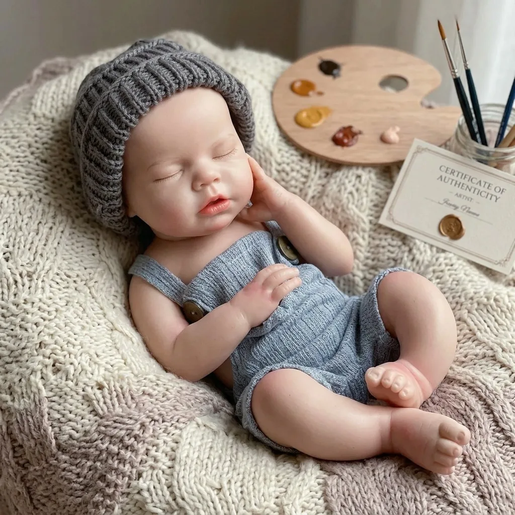 

20 Inch Solid Silicone Reborn Doll Girl Handmade Newborn Baby Doll 3D Painted Bebe Reborn Doll Toys Can Open Mouth