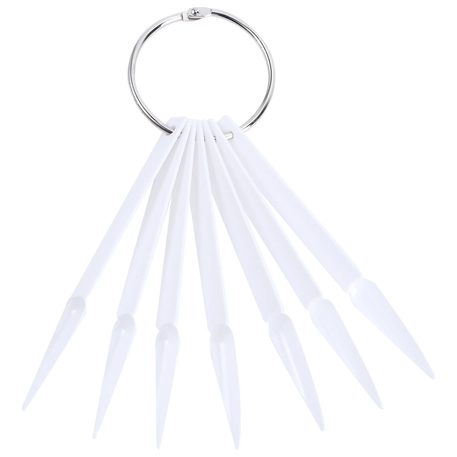

100Pcs Nail Practice Tips Fan Shaped Nail Art Display Stick White Manicure Color Palette Display Board Easy Reorder