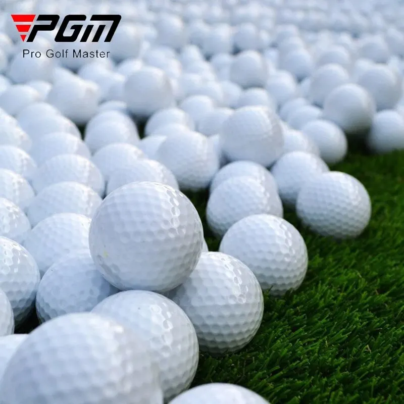 PGM 10pcs Double Layer Golf Balls Golf Swing Putting Practice Ball White Standard Blank Golf Ball Q003