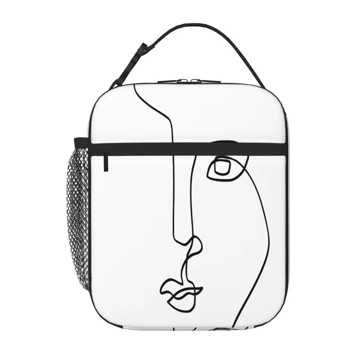 Bestselling Abstract Face II - One Line Art Handheld Portable Lunch Bag Errand Run Small Lunch Bag