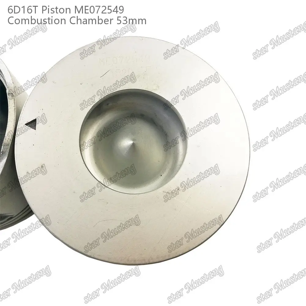 Piston With Pin 6D16 6D16T-24V Combustion Chamber 53mm Pin hole 38mm ME072549 For Mitsubishi