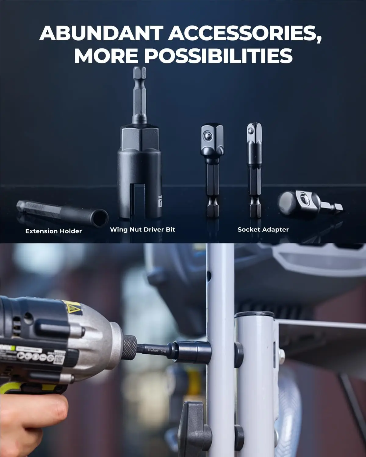 Impact Magnetic Nut Driver Set, 38pcs, 1/4'' Quick Change, Socket Adapters & Extension