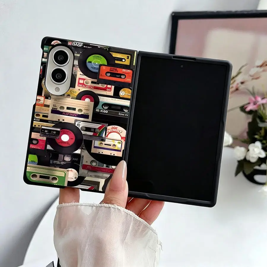 Stylish Cassette Tape Luxury Phone Cover Case for Samsung Galaxy Z Fold8 Wide ZFold8 ZFold Wide Z Fold 8