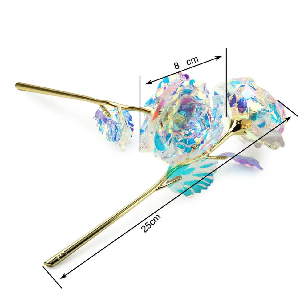 Cadeau créatif pour la Saint-Valentin, rose artificielle plaquée or 24 carats, rose à feuilles d'or, cadeau pour la Saint-Valentin, fête des mères