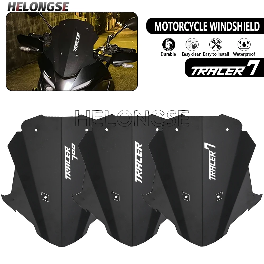 

For YAMAHA TRACER700 2020 -2024 TRACER 7GT 7 Moto Front Windshield Spoiler Air Deflector Reduce Wind Speed Airflow Windscreen