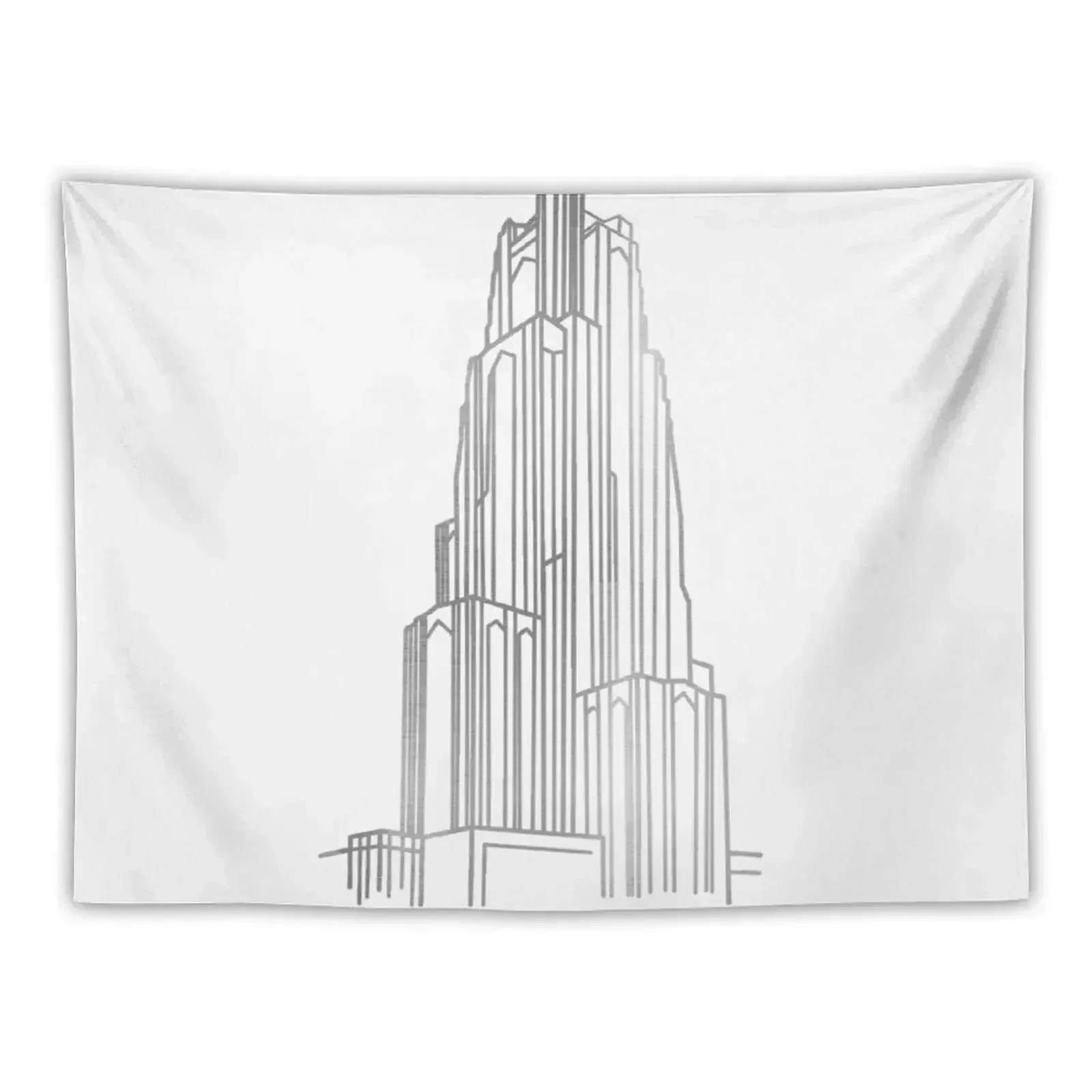 Silver Cathedral of Learning Tapestry Wallpaper Bedroom Hanging Wall Bedroom Decor Tapestry