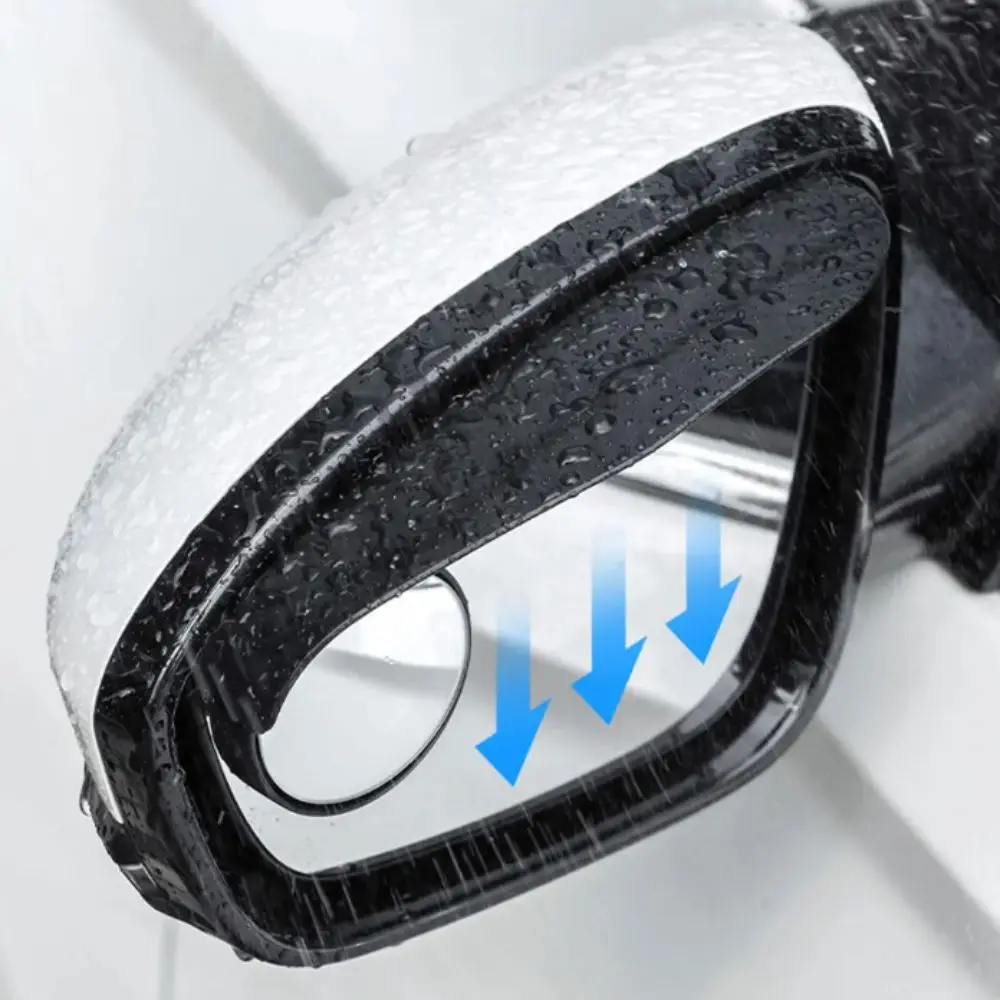Carbon Fiber Blind Spot Mirror Small Round Mirror Extended Field of View Rearview Mirror Multi-Function 360 Degrees