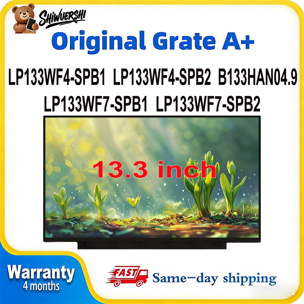 

Wholesale 13.3" Laptop Lcd Screen Monitor Panel Slim LP133WF4 SPB1 LP133WF4 SPB2 B133HAN04.9 LP133WF7 SPB1 LP133WF7 SPB2 60Hz