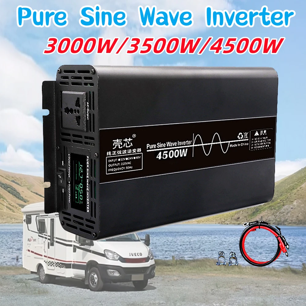 Inverter a onda sinusoidale pura 12V 220V 230V convertitore 3000W 3500W 4500W 12V 24V 48V Dc a 220V 110V AC trasformatore Inverter di potenza per