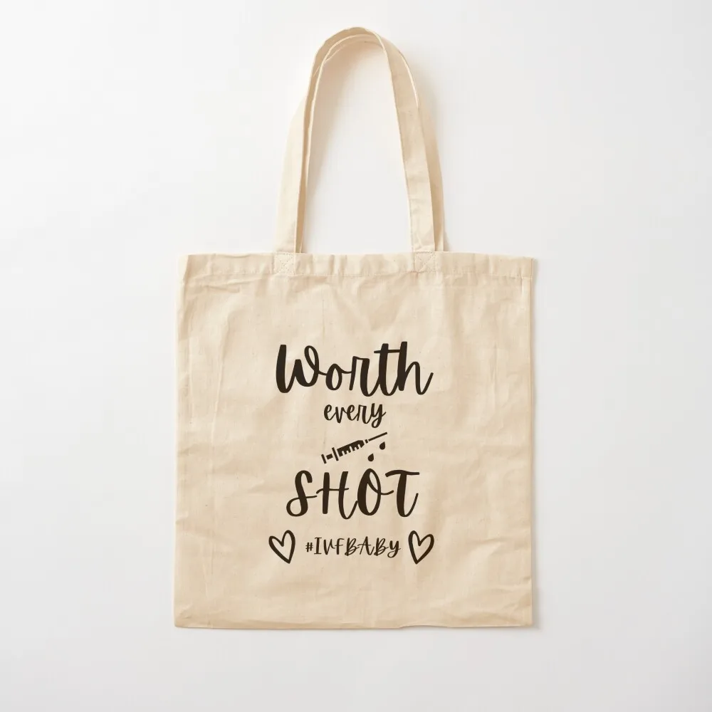 يستحق كل طلقة، IVF BABY! حمل حقيبة قماش حقيبة كبيرة حمل حقيبة قماش ستوتي سوبر ماركت قابلة للطي #2