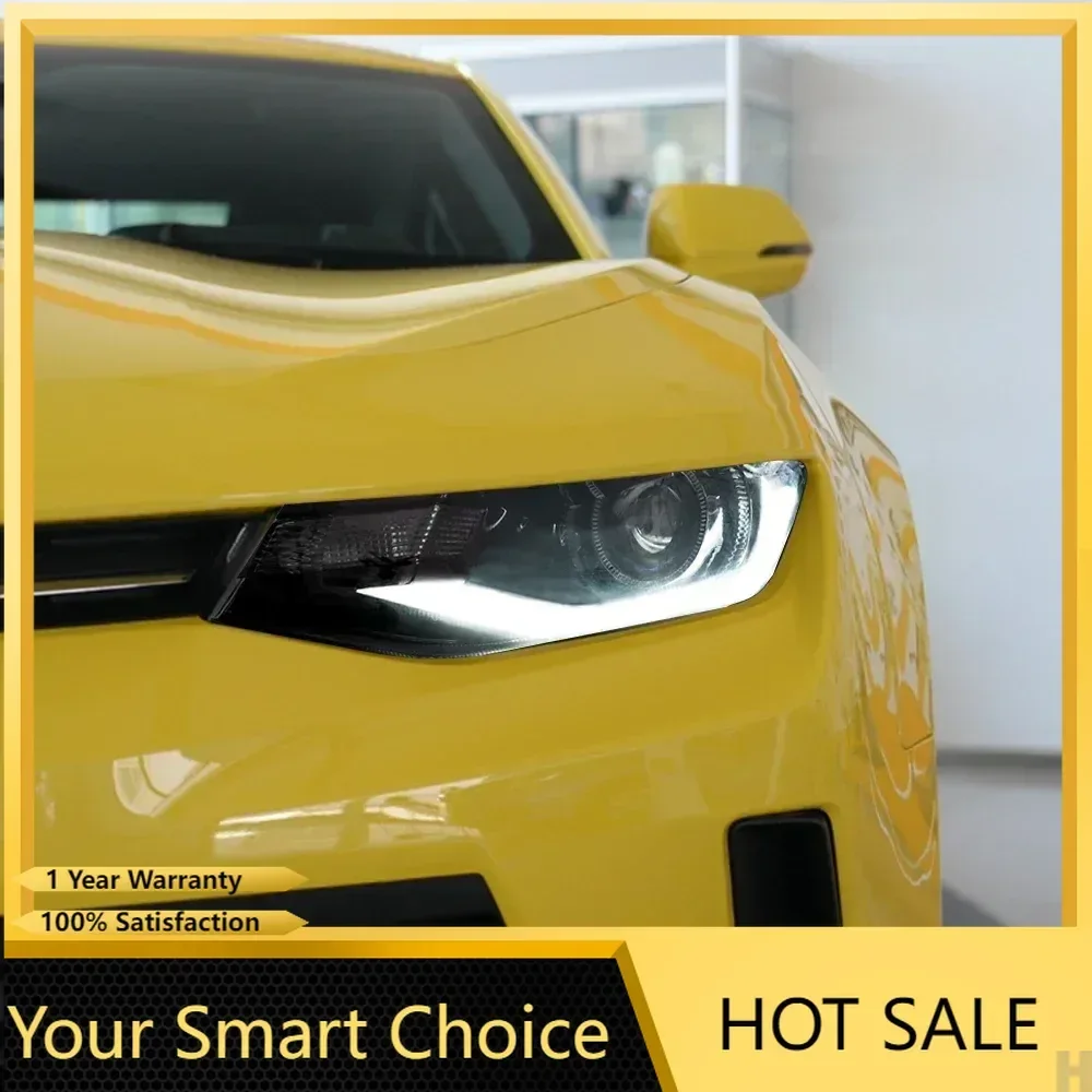 

Модернизированные автомобильные передние фонари для Chevrolet Camaro 2016-2019, авто фары в сборе, светодиодный динамический стример, аксессуары для линз проектора