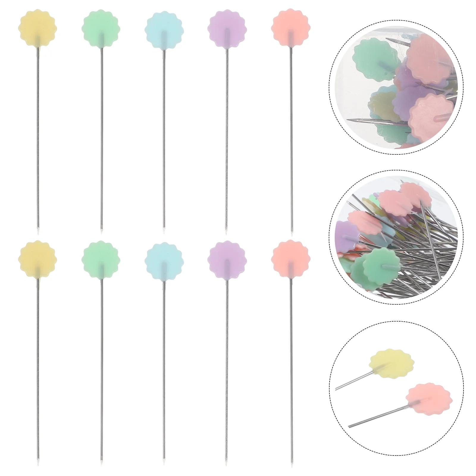 

100 Pcs Unique Butterfly Pattern Pin Button Needle Sewing Patchwork Fixing 100pcs/box (mixed Colors) Needles Steel Wire Corsage