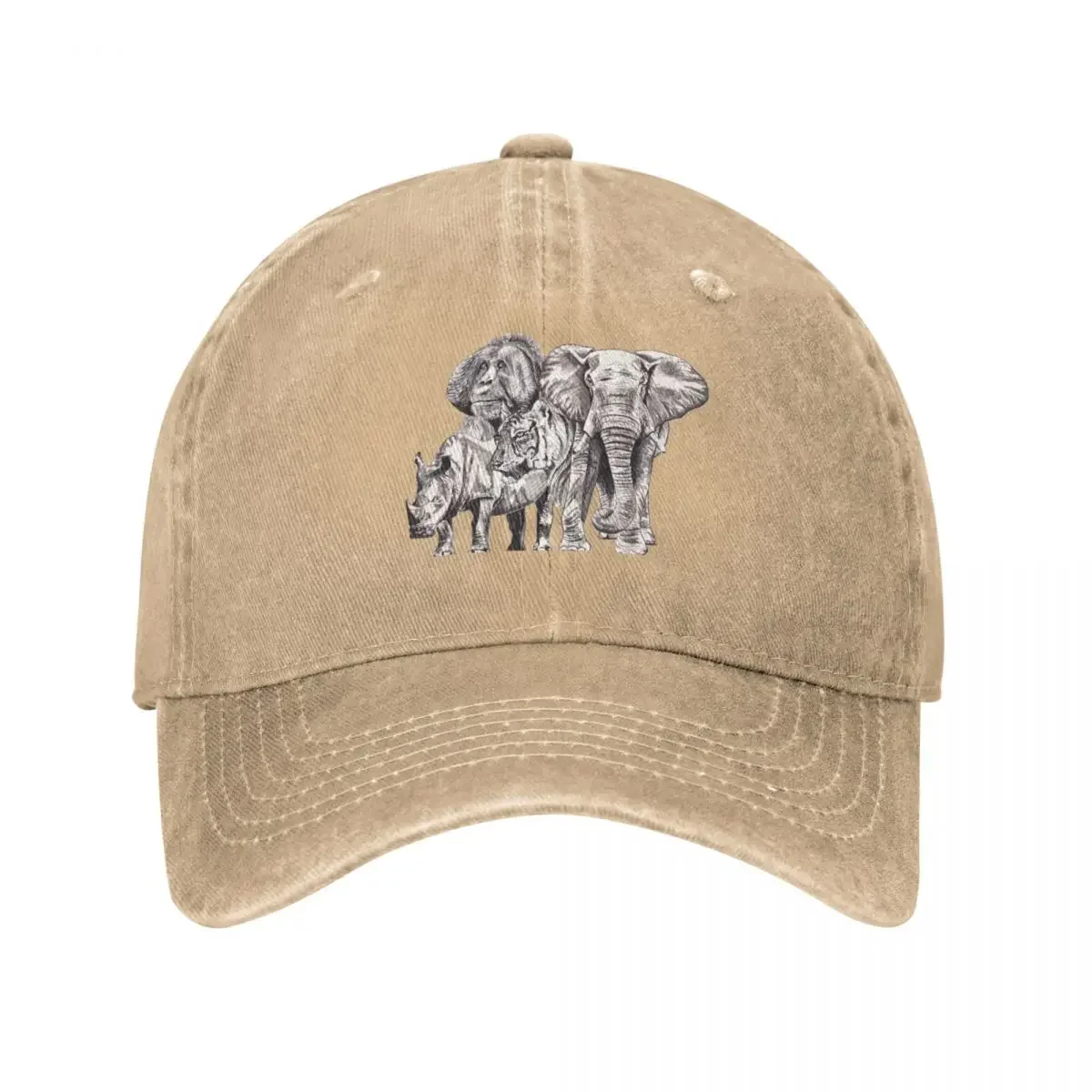 Charismatic threatened mega fauna in ink Baseball Cap men's big size hat Streetwear Mountaineering Luxury Hat Hats Man Women's