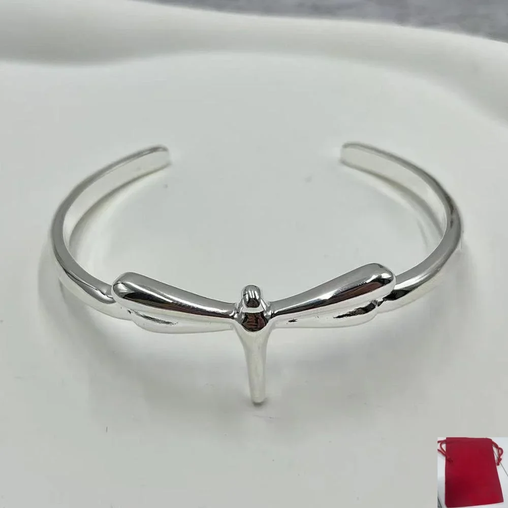 2026 Summer Unique Design Gold Silver Dragonfly Open Bracelet Jewelry Accessories Festival Gift